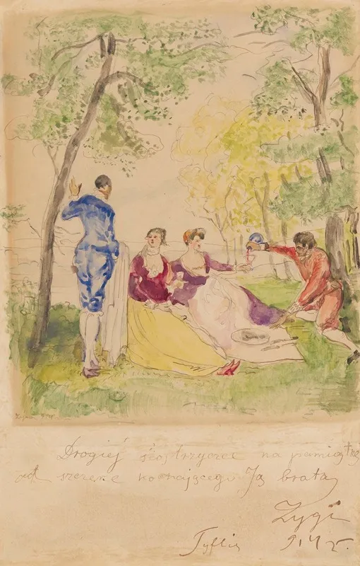 Breakfast On Grass Acc To Watteau