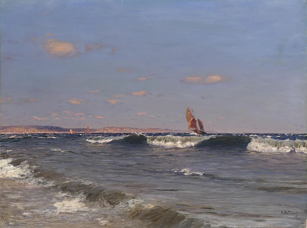 Breaking Wave by Nikolay Nikanorovich Dubovskoy - Canvas Print