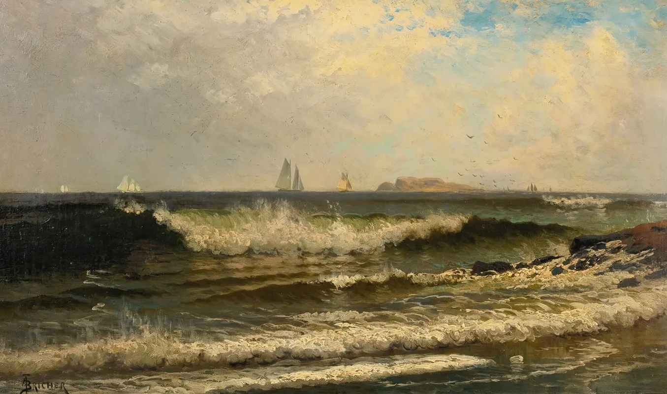 Breaking Waves by Alfred Thompson Bricher - Canvas Print
