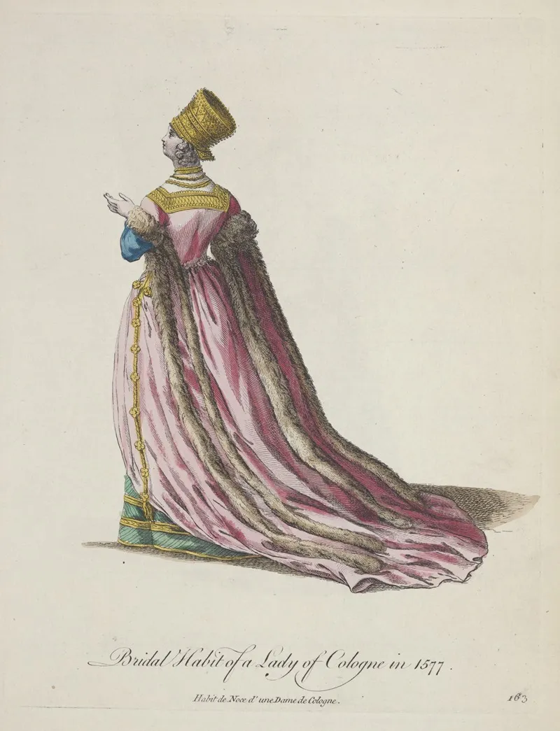 Bridal Habit Of A Lady Of Cologne In 1577 Habit De Noce Dune Dame De Cologne