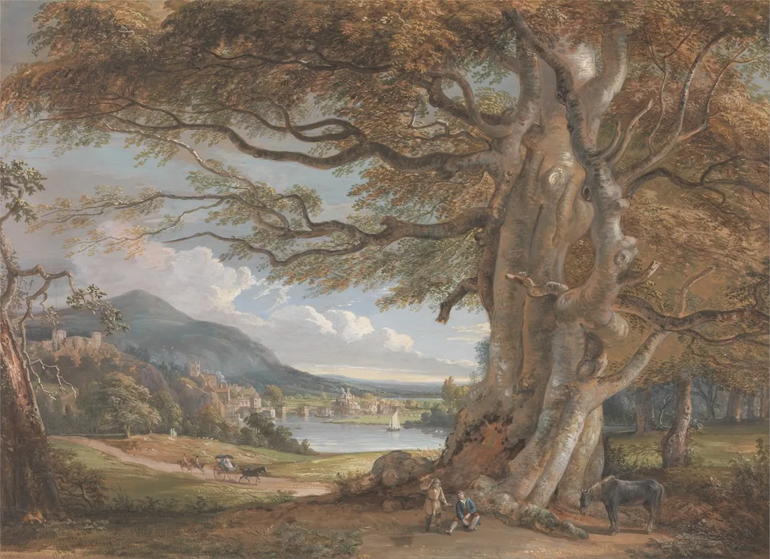 Bridgenorth Shropshire by Paul Sandby - Canvas Print