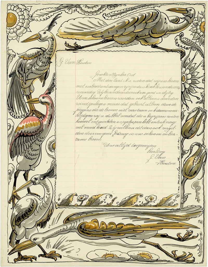 Briefillustratie Pauwen