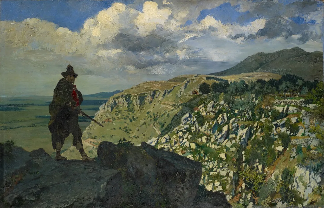 Brigand Standing Guard In The Mountains