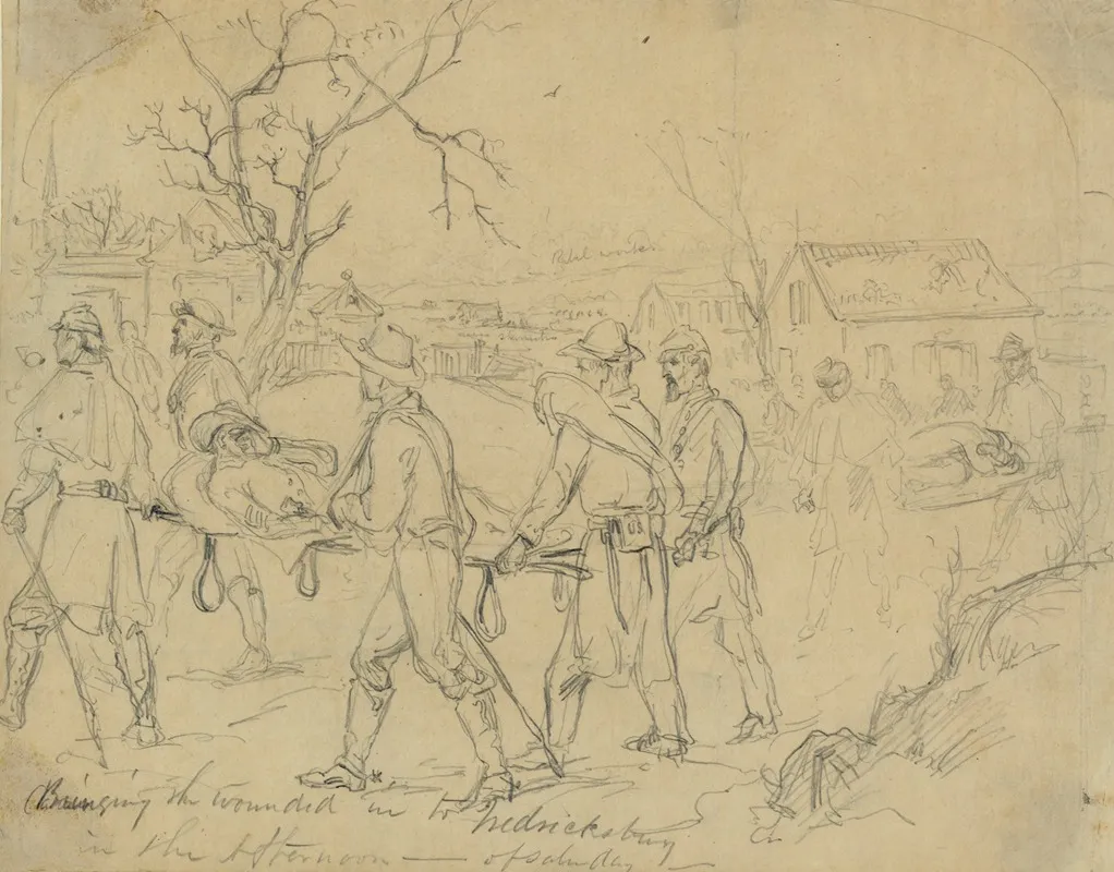 Bringing The Wounded Into Fredericksburg In The Afternoon Of Saturday