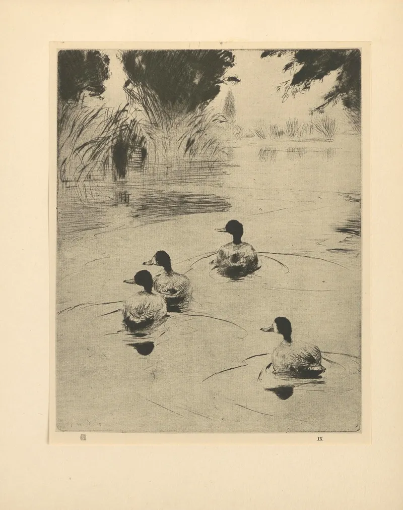 Broadbills by Frank Weston Benson   - Canvas Print