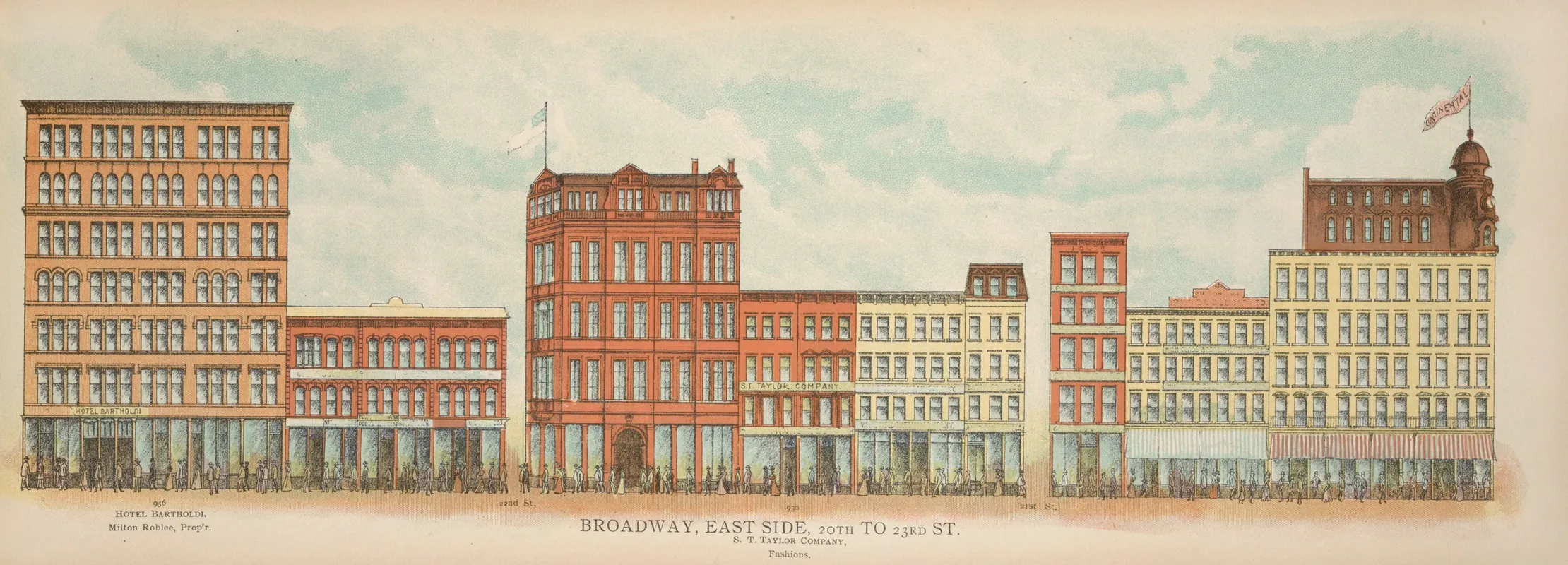Broadway East Side 20th To 23rd St by Mail &amp; Express - Canvas Print