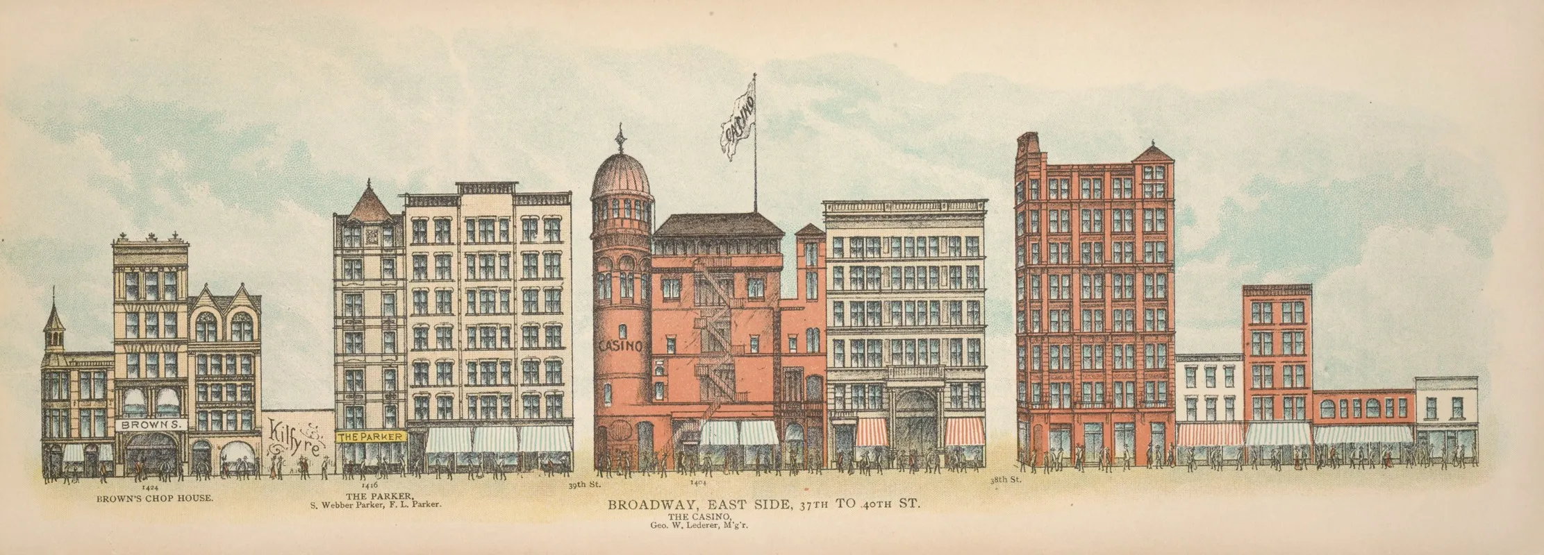 Broadway East Side 37th To 40th St by Mail &amp; Express - Canvas Print