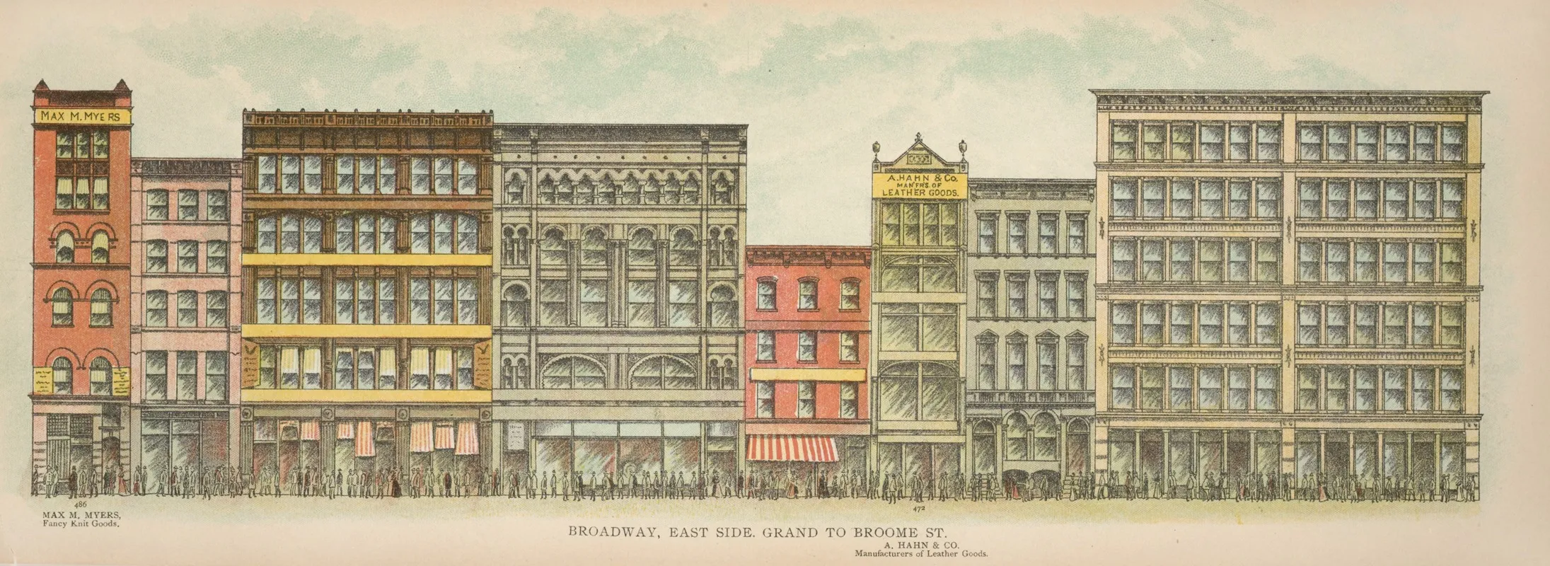 Broadway East Side Grand To Broome St by Mail &amp; Express - Canvas Print