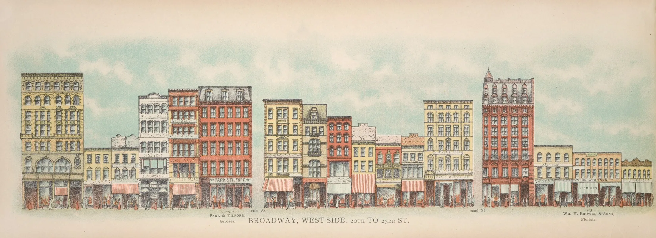Broadway West Side 20th To 23rd St by Mail &amp; Express - Canvas Print