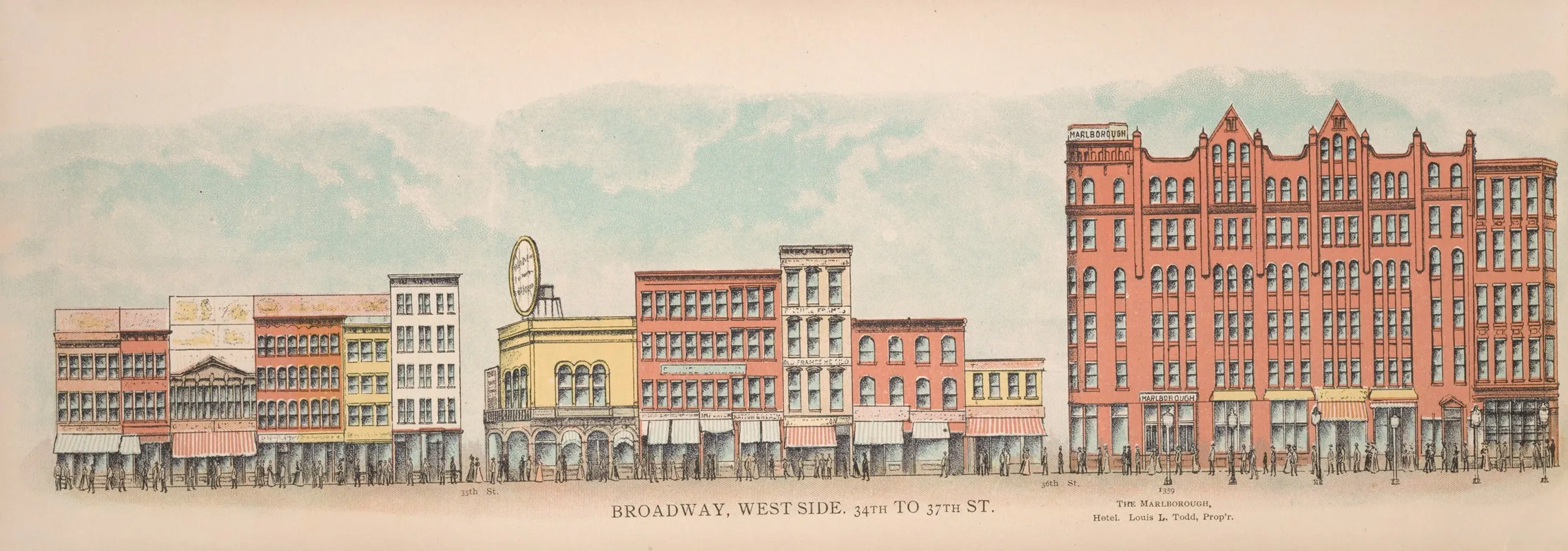 Broadway West Side 34th To 37th St by Mail &amp; Express - Canvas Print