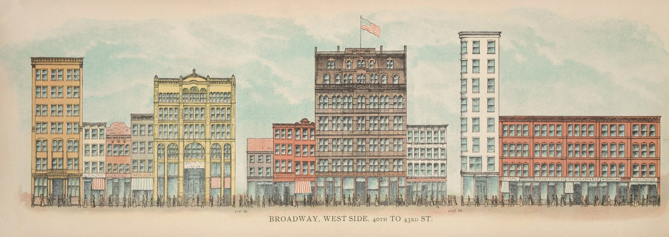 Broadway West Side 40th To 43rd St by Mail &amp; Express - Canvas Print