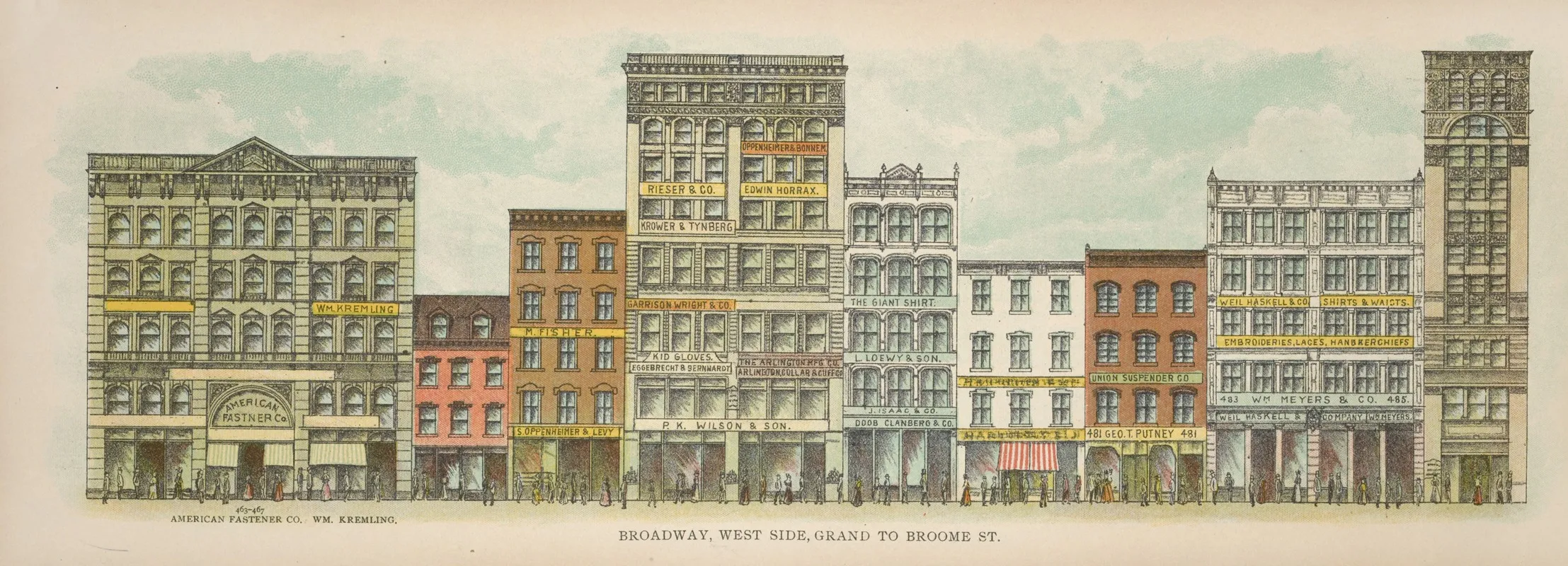 Broadway West Side Grand To Broome St by Mail &amp; Express - Canvas Print