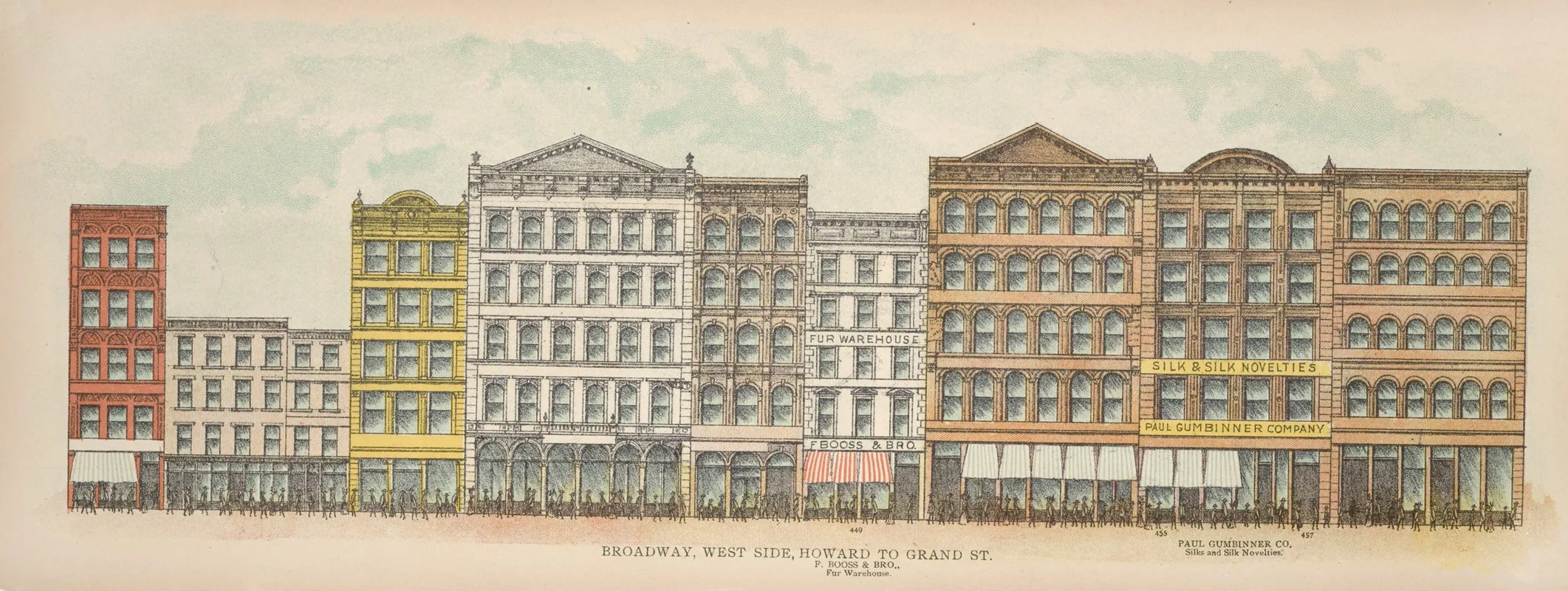 Broadway West Side Howard To Grand St by Mail &amp; Express - Canvas Print