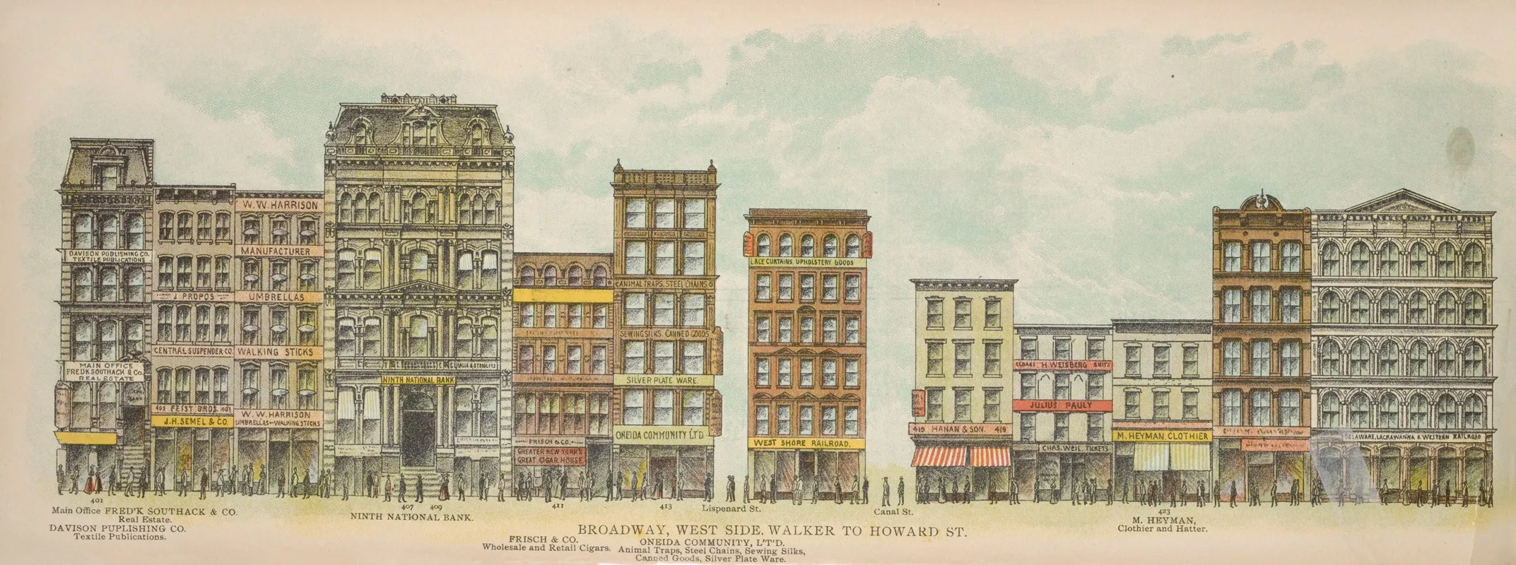 Broadway West Side Walker To Howard St by Mail &amp; Express - Canvas Print