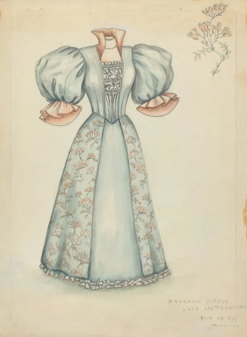 Brocade Dress by Fanchon Larzelere - Canvas Print