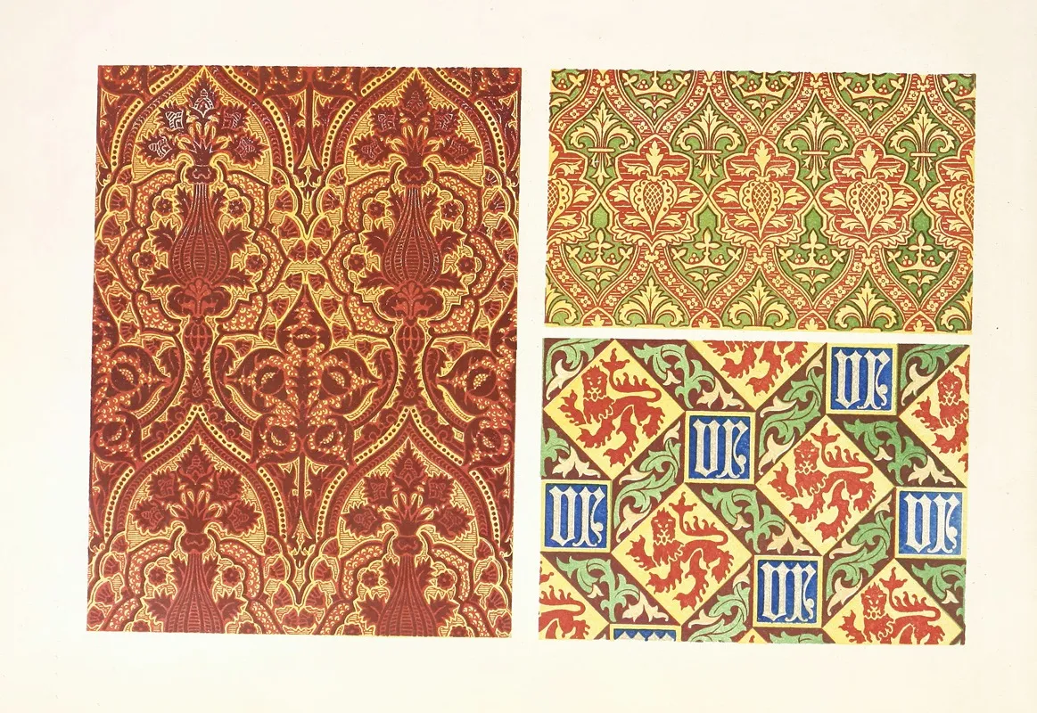 Brocade For Upholstery Work And Wall Papers In The Style Of The Fifteenth Century by John Charles Robinson - Canvas Print