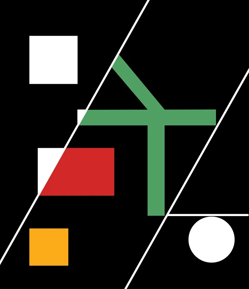 Broken Cross Between Diagonals by Myriam Thyes - Canvas Print