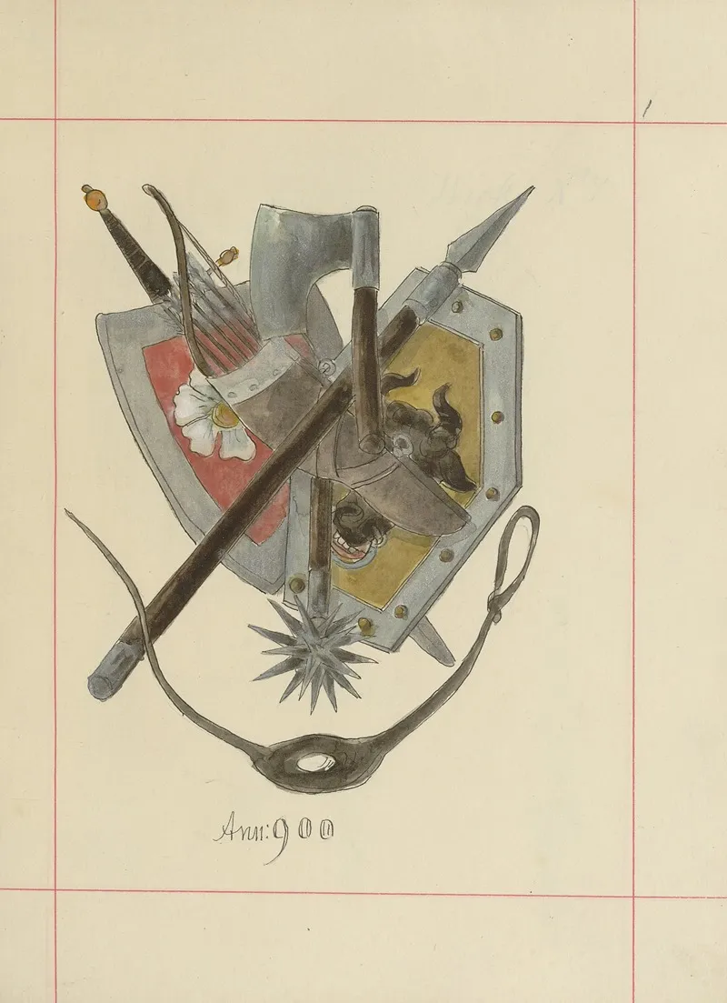 Bron Zaczepna I Odporna W Polsce T 1 Zbroje I Czesci Uzbrojenia Pl 005 by Boleslaw Starzyński - Canvas Print