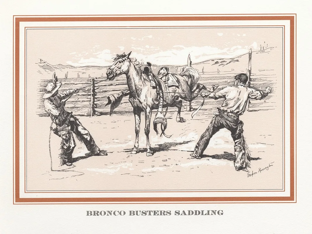 Bronco Busters Saddling