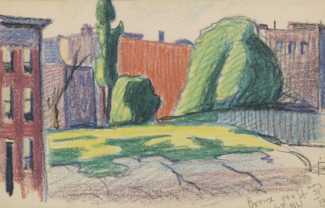 Bronx 144 St by Oscar Bluemner - Canvas Print