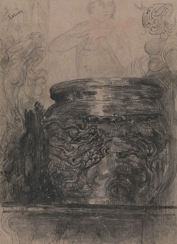 Bronze Pot With Apparitions