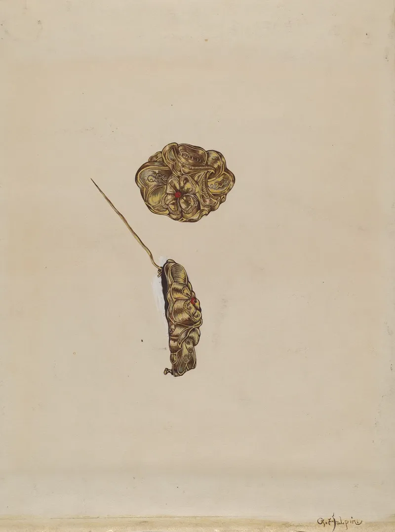 Brooch 16 by Grace Halpin - Canvas Print