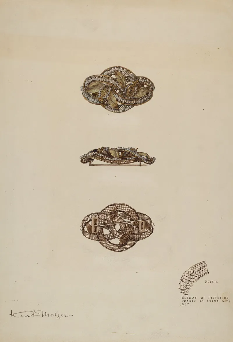 Brooch 33 by Kurt Melzer - Canvas Print