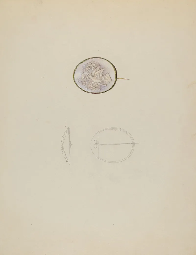 Brooch 40 by Sylvia De Zon - Canvas Print