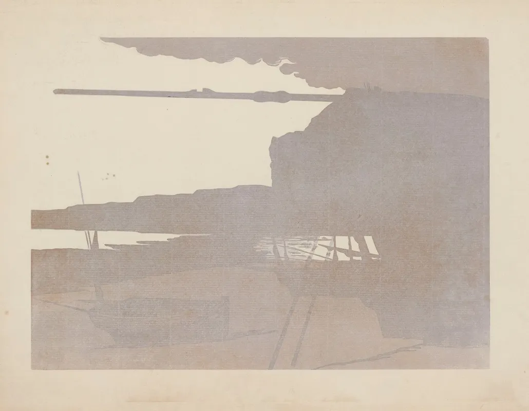 Brume A Yport 2 by Amédée Joyau - Canvas Print