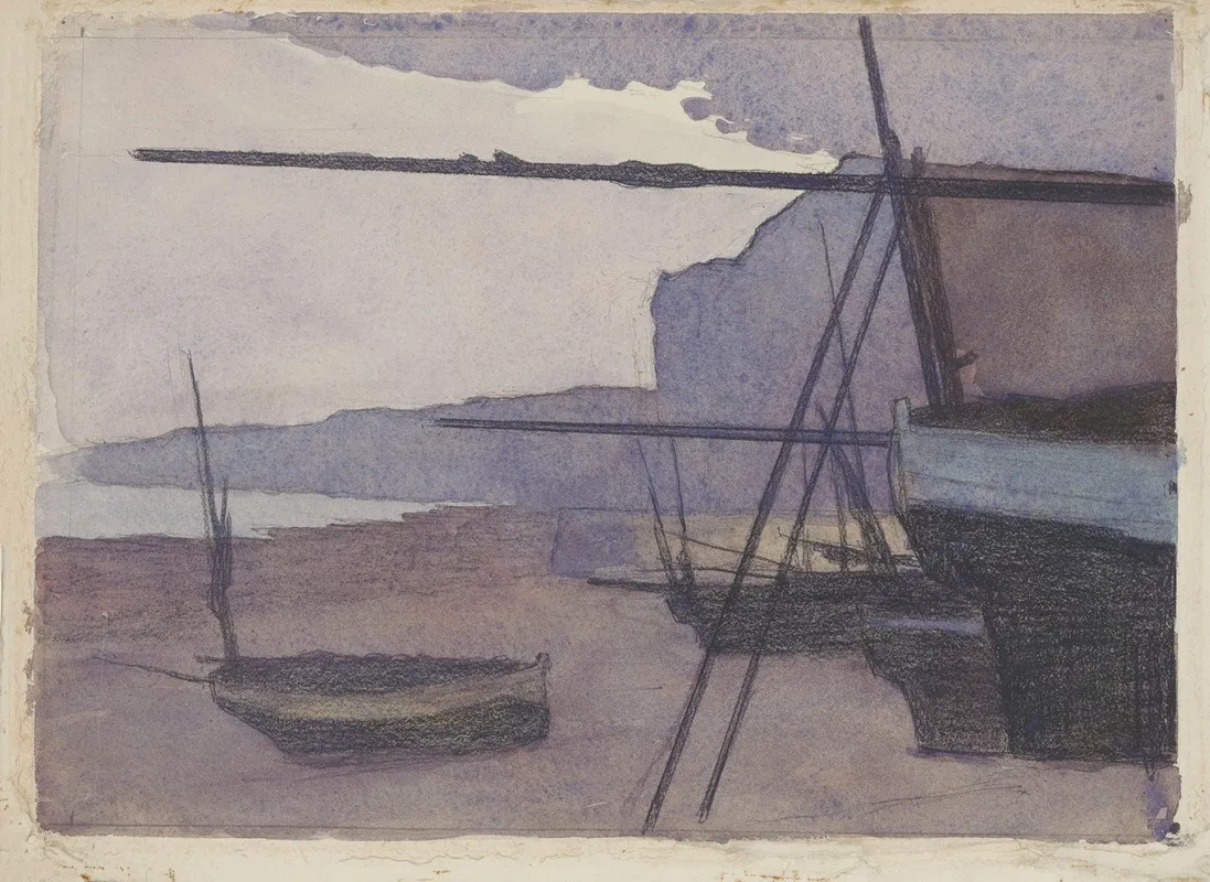 Brume A Yport by Amédée Joyau - Canvas Print