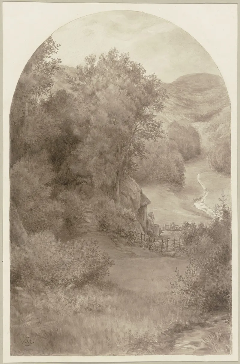 Brun In Front Of His Hermitage