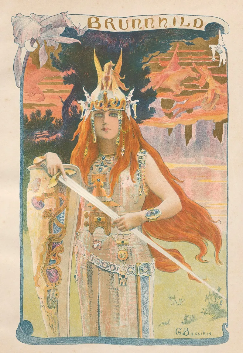 Brunnhild by Gaston Bussière - Canvas Print