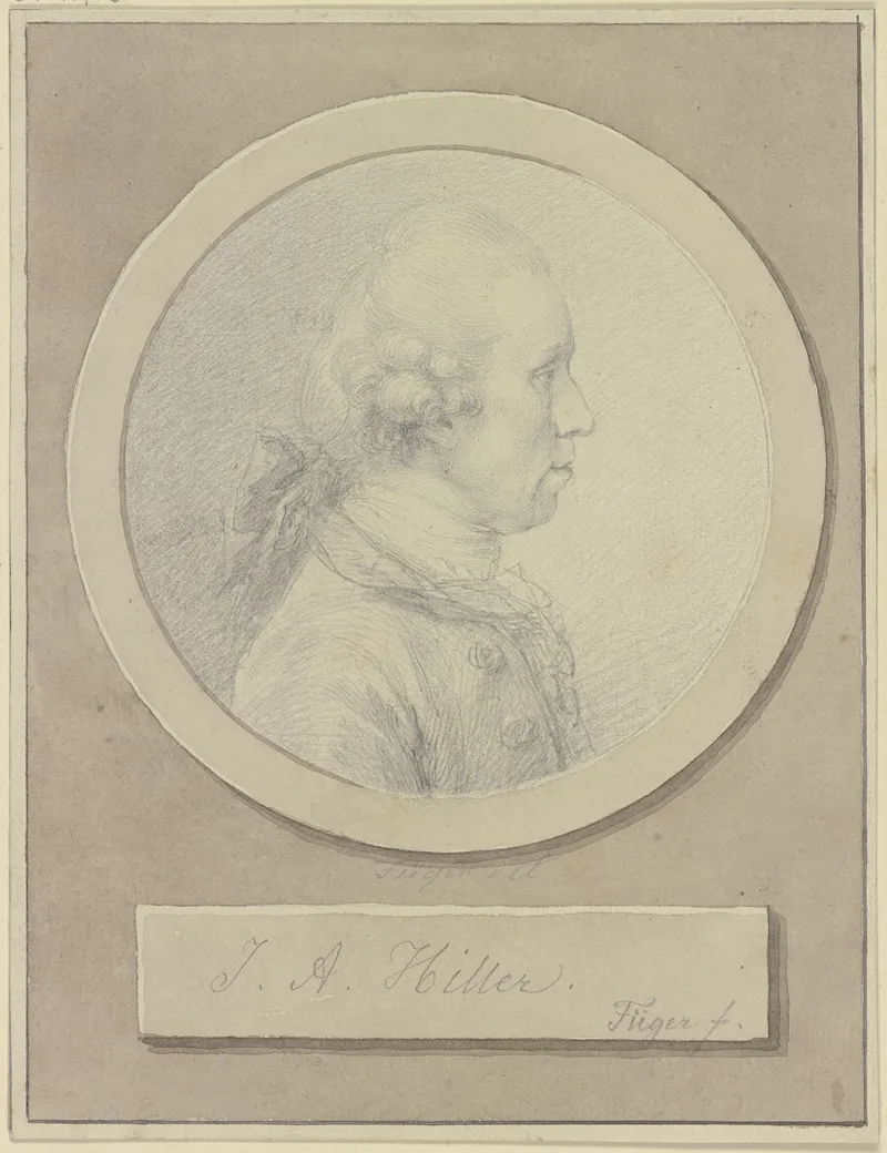 Brustbild Des Johann Adam Hiller Im Profil Nach Rechts