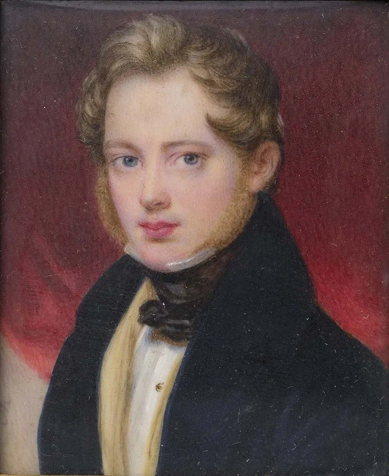 Brustbild Eines Jungen Herrn