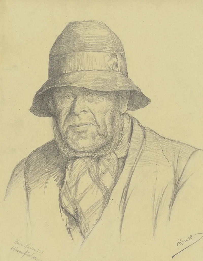 Brustbild Eines Ostseefischers