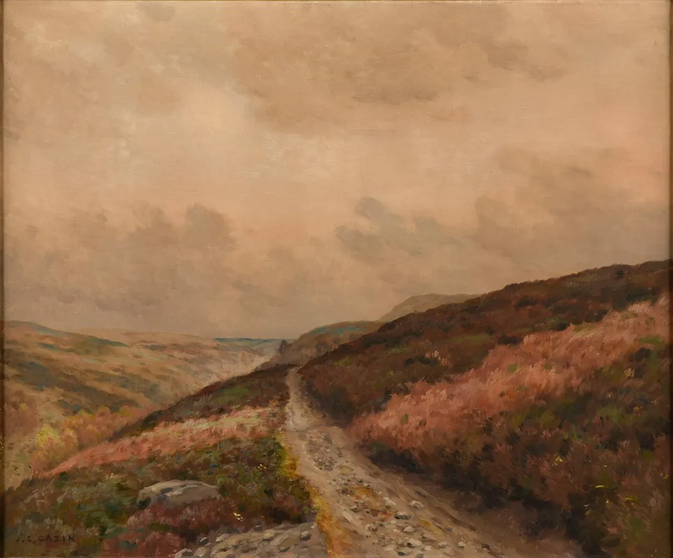 Bruyeres En Ecosse by Jean Charles Cazin - Canvas Print