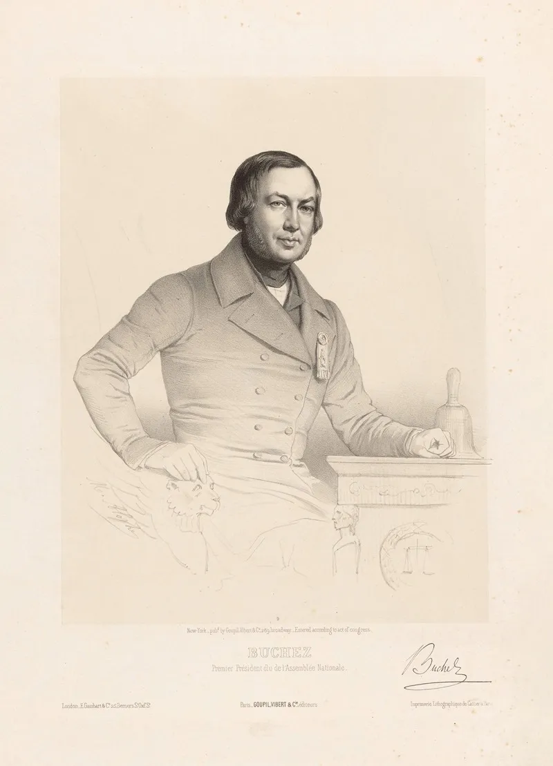 Buchez Premier President Elu De Lassemblee Nationale by Marie-Alexandre Alophe - Canvas Print