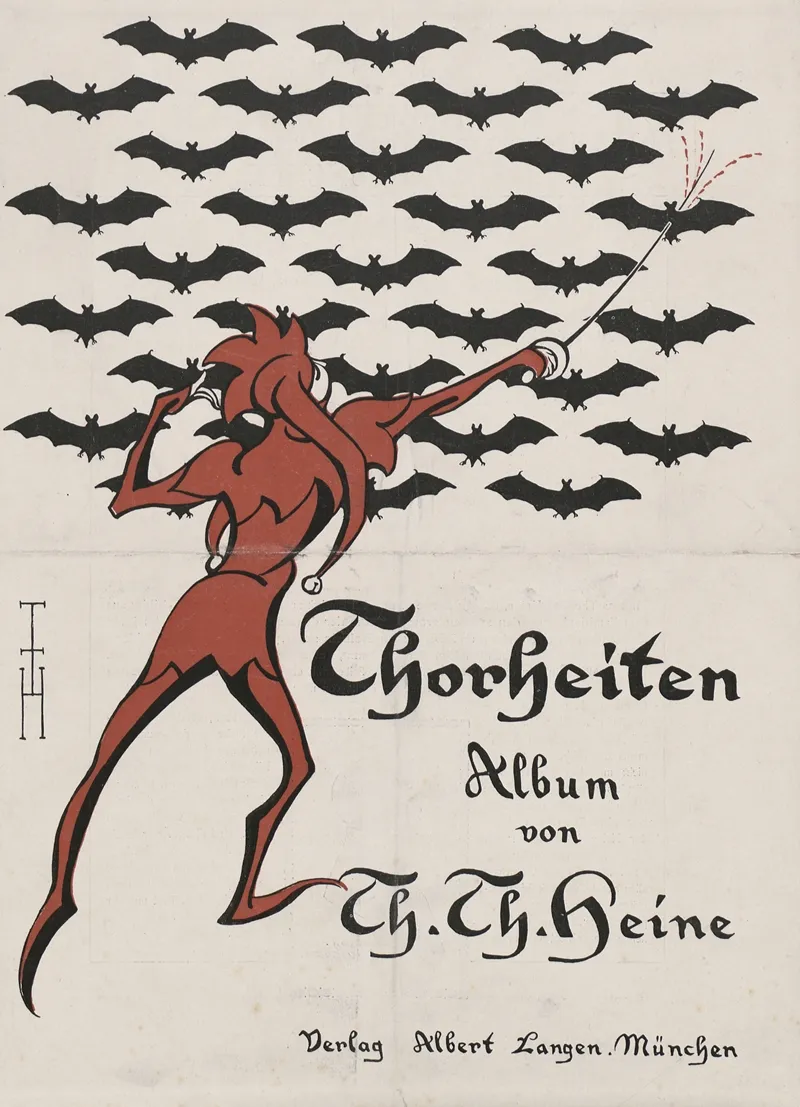 Buchumschlag Thomas Theodor Heine Thorheiten Album by Thomas Theodor Heine - Canvas Print