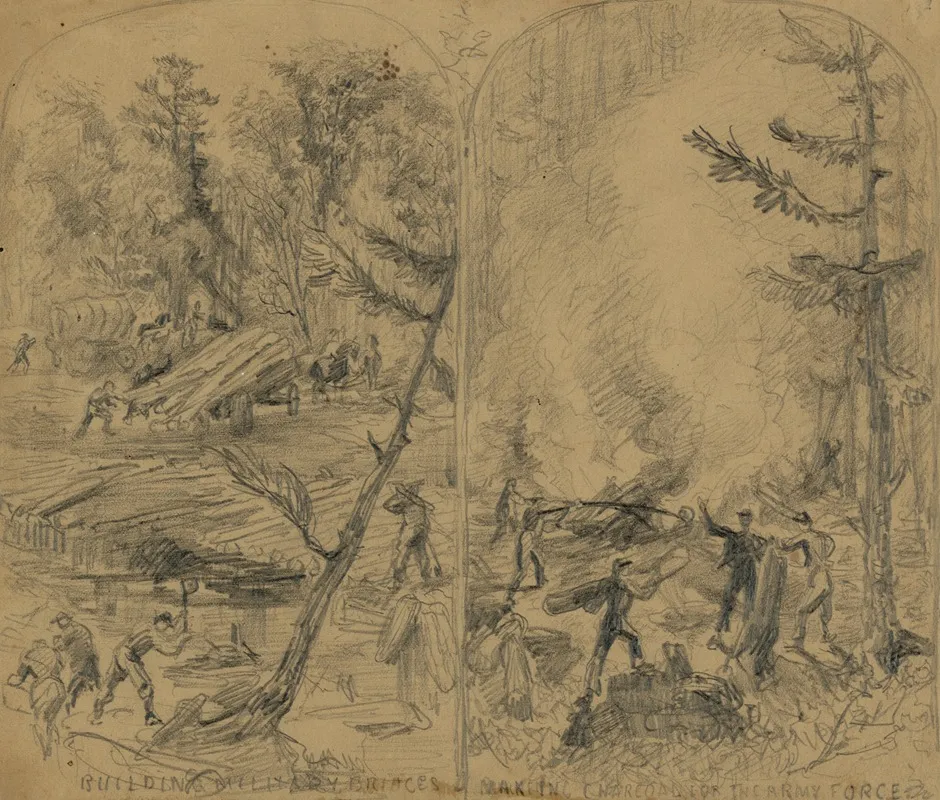 Building Military Bridges Making Charcoal For The Army Force