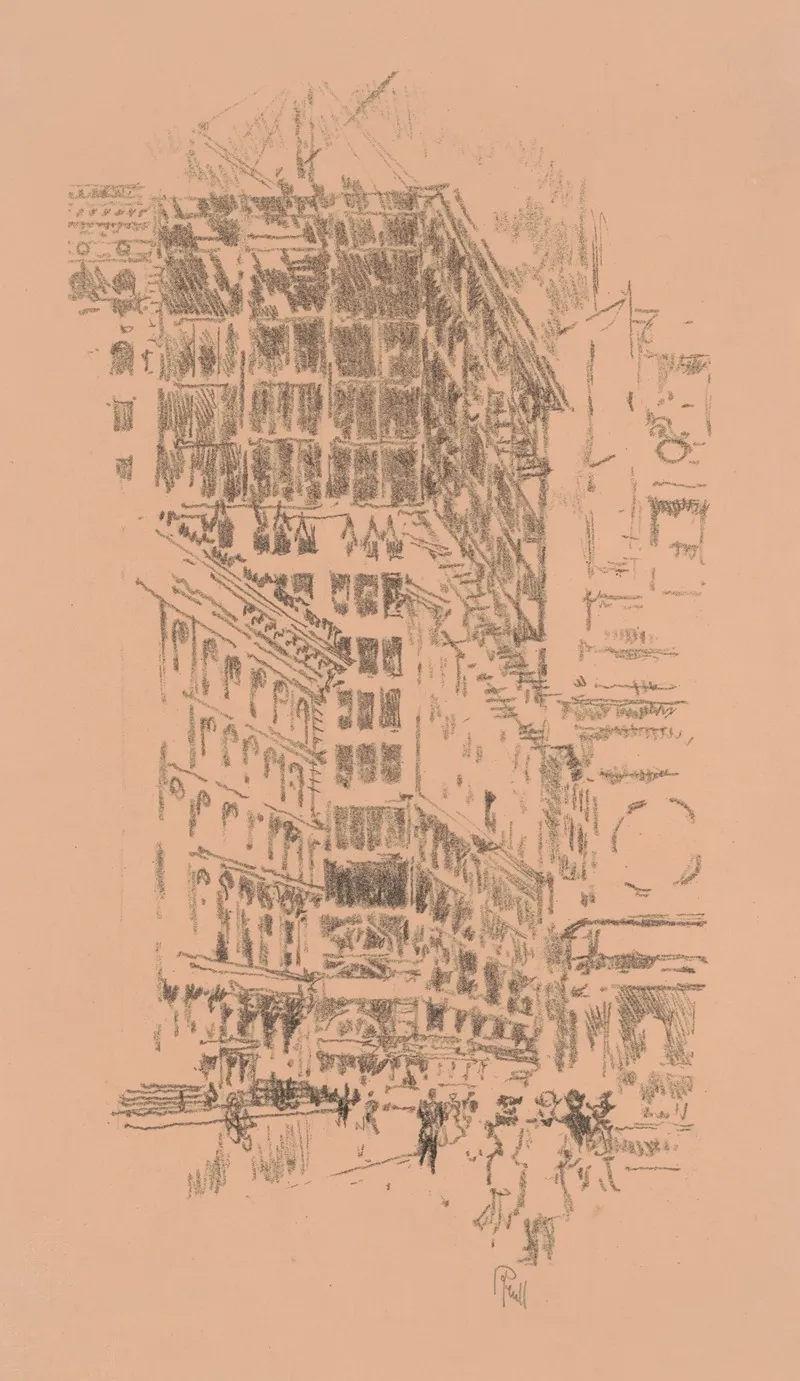 Building The Building 2 by Joseph Pennell - Canvas Print