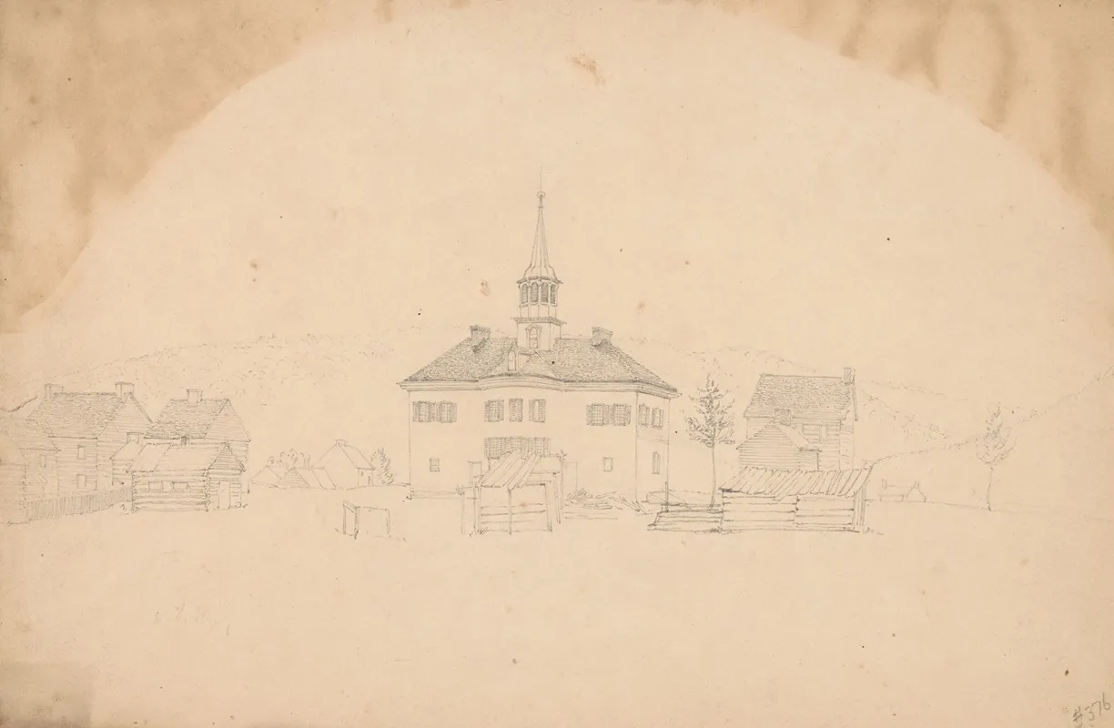 Building With A Cupola Perhaps Residential Besides Log Buildings Perhaps Quarters For Enslaved Workers