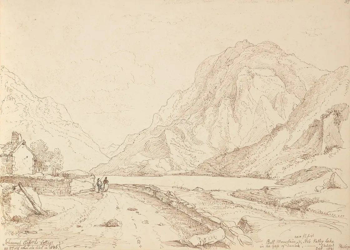 Bull Mountain And Ash Valley Lake In The Gap Of Dunloh September 1841