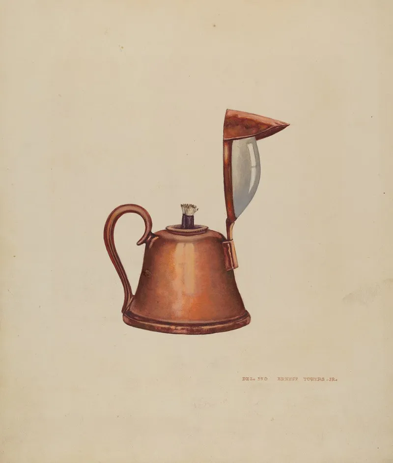 Bulls Eye Hand Lantern by Ernest A. Towers, Jr. - Canvas Print