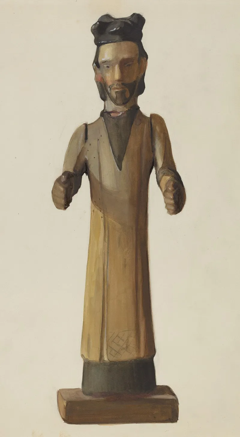 Bulto Saint With Hands Extended by Carl O'Bergh - Canvas Print
