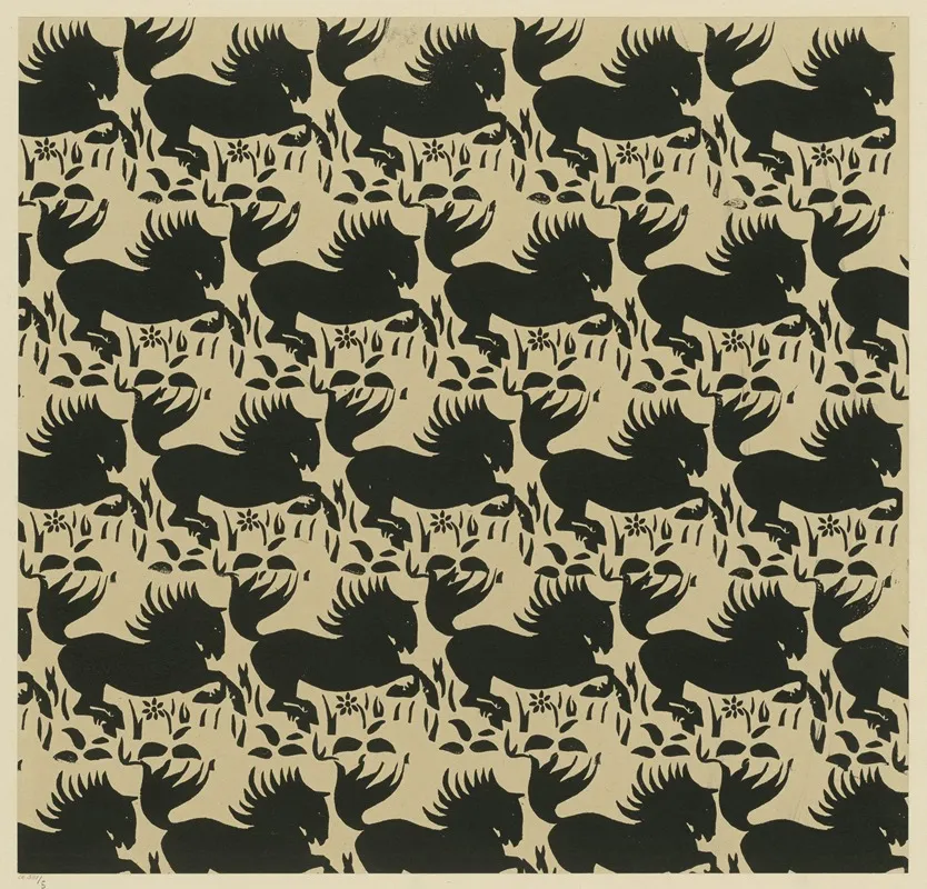 Buntpapier Pferde