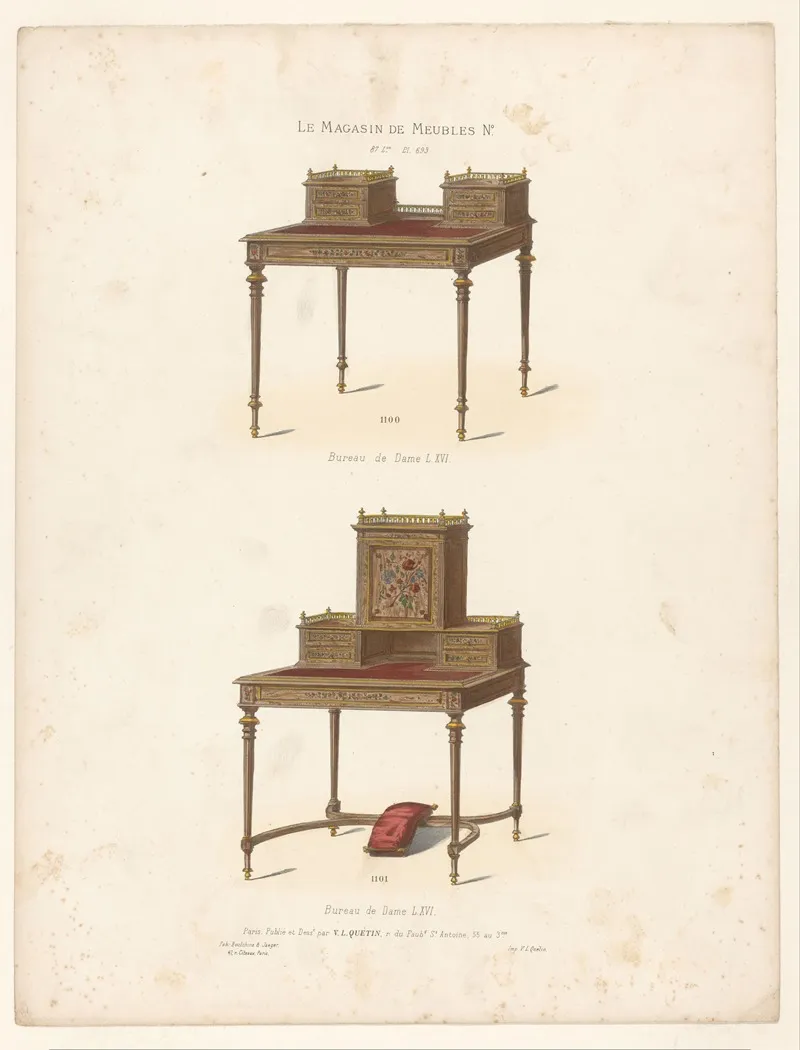 Bureau De Dame L Xvi by Victor Léon Michel Quétin - Canvas Print