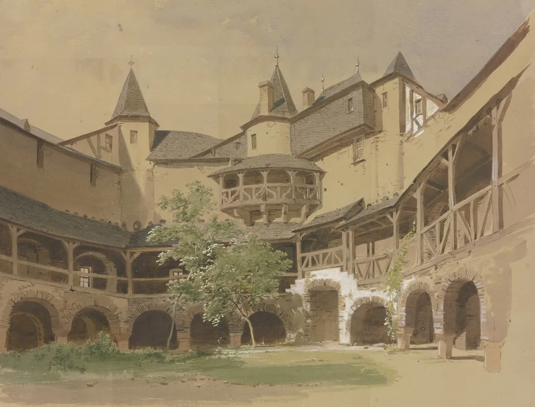 Burg Pfalzgrafenstein Bei Kaub by Carl Theodor Reiffenstein - Canvas Print