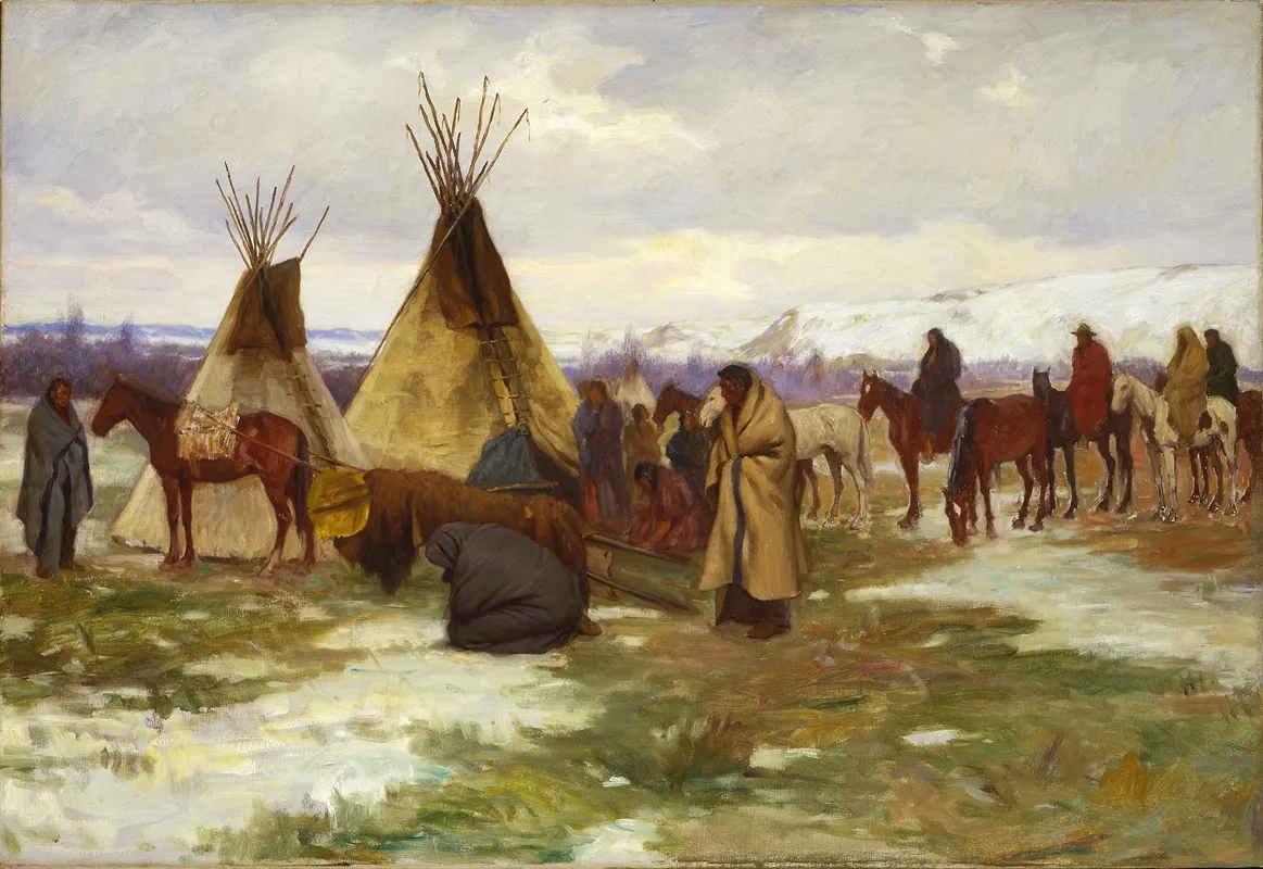 Burial Cortege Of A Crow Chief