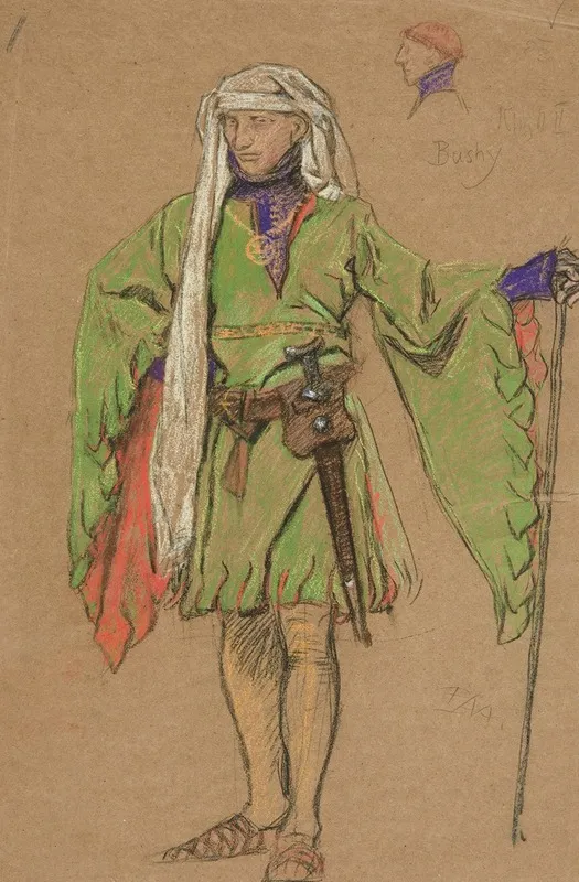 Bushy Costume Sketch For King Richard Ii