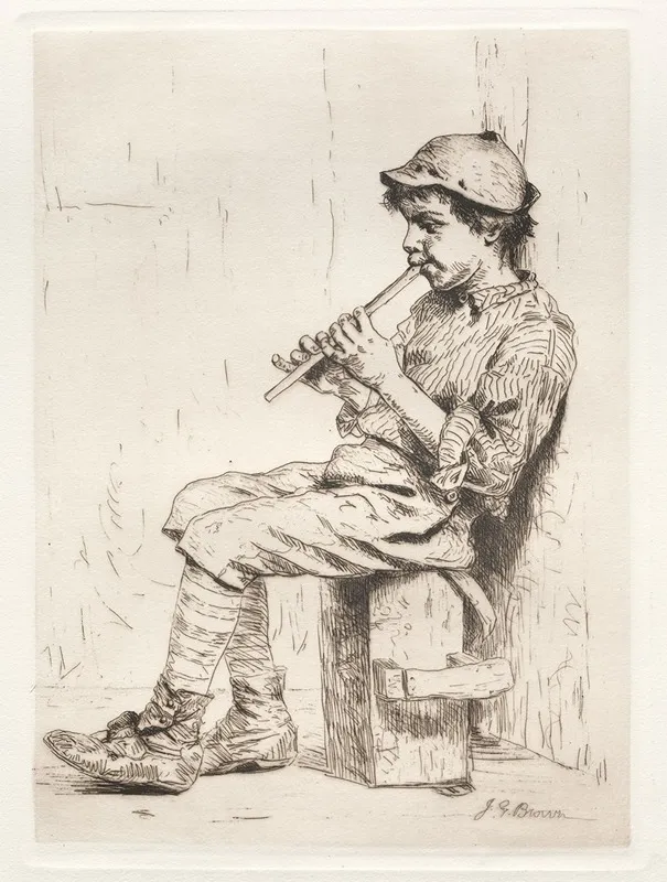 Business Neglected by John George Brown - Canvas Print